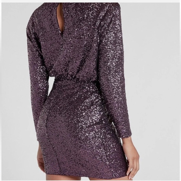 Express Long Sleeve Dress with Sequins - Picture 6 of 7